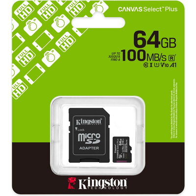 Карта памет Kingston Canvas Select Plus, microSDXC 64GB