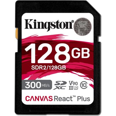 Карта памет Kingston Canvas React SDXC 128GB, UHS-II