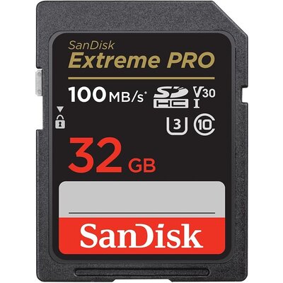 Карта памет SANDISK Extreme PRO SDHC, 32GB, UHS-1, Class 10, U3, 90 MB/s