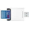 Карта памет Samsung PRO Plus, SD Card, 256GB, USB Четец, Бяла