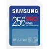 Карта памет Samsung PRO Plus, SD Card, 256GB, USB Четец, Бяла