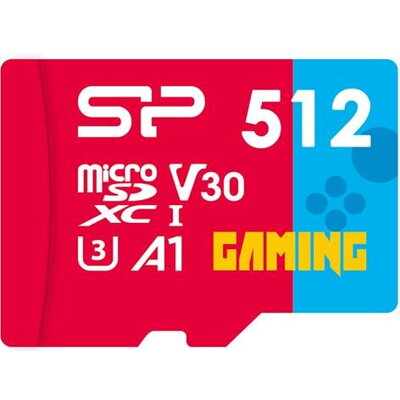 Карта памет Silicon Power Superior Gaming 512GB, microSDHC/SDXC, Class 10, A1, V30, UHS-I U3, SD Adapter