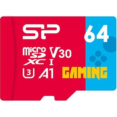 Карта памет Silicon Power Superior Gaming 64GB, microSDHC/SDXC, Class 10, A1, V30, UHS-I U3, SD Adapter