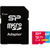 Карта памет Silicon Power Superior Gaming 64GB, microSDHC/SDXC, Class 10, A1, V30, UHS-I U3, SD Adapter