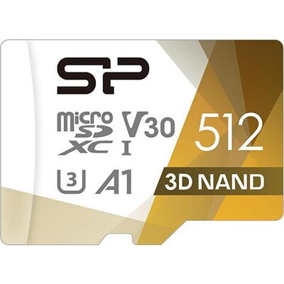 Карта памет Silicon Power Superior Pro, 512GB, microSDXC, Class 10, SD Adapter