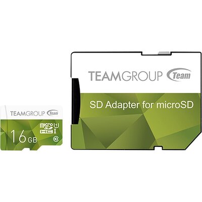Карта памет Team Group Color microSDHC 16GB, UHS-I Class 10 + SD Адаптер