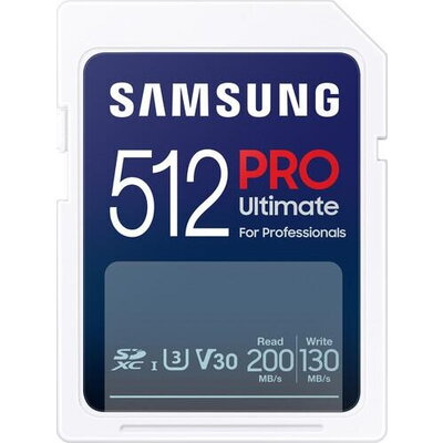 Карта памет Samsung 512GB PRO Ultimate SD Card Full-Size SDXC UHS-I , U3, V30