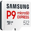 Карта памет Samsung microSDXC, 512GB P9 Express , 800 MB/s, UHS-I 90 MB/s U3, V30, A1