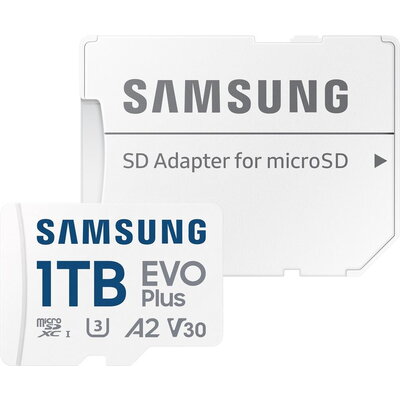 Карта памет Samsung EVO+, 1 TB, mSD + Адаптер, карта microSDXC