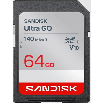Карта памет SANDISK Ultra GO SDHC и SDXC UHS-I 64 GB, Up to 140MB/s