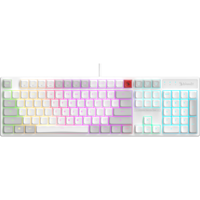 Геймърска клавиатура A4Tech Bloody B230N Neon Backlit - Бяла