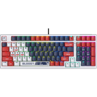 А4tech Геймърска механична  клавиатура Bloody Sports Navy S98 BLMS RGB Backlit red switch , USB