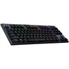 Безжична геймърска механична клавиатура Logitech, G915 TKL Black Lightsync RGB, Tactile суичове