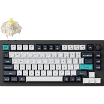 Безжична механичка клавиатура Keychron Q1 MAX Gateron Jupiter Banana Switch - Carbon Black