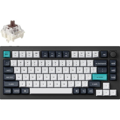 Безжична механичка клавиатура Keychron Q1 MAX Gateron Jupiter Brown Switch - Carbon Black