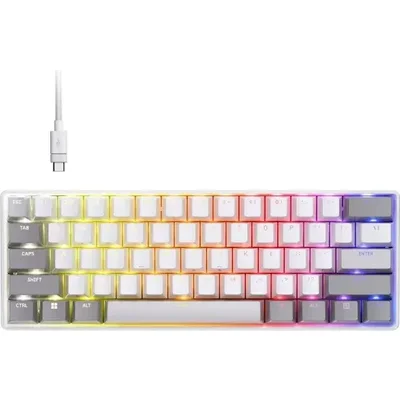 Геймърскa механична клавиатура Corsair Clipper Mini 60 Hall Effect - Hyperdrive Magnetic Switch - White