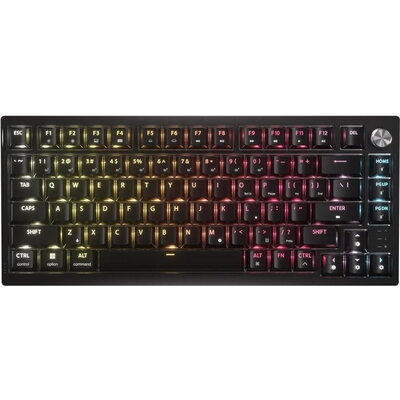 Геймърскa безжична/блутут механична клавиатура Corsair K65 Plus RGB 75% , Corsair MLX Fusion Tactile Yellow суич