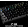 Геймърска механична клавиатура CORSAIR K70 Core RGB Corsair Linear Red Switch - Carbon Gray