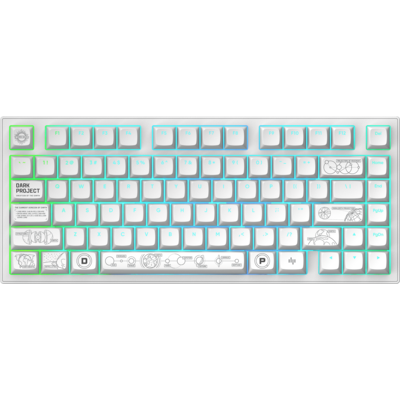 Геймърскa безжична клавиатура Dark Project ALU81A Terra Nova R2 White RGB