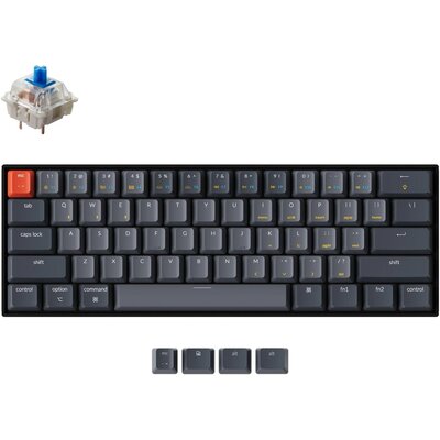 Геймърска Механична клавиатура Keychron K12 Hot-Swappable 60% Gateron Blue Switch White LED ABS