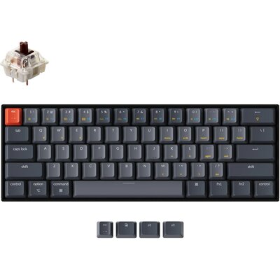 Геймърска Механична клавиатура Keychron K12 Hot-Swappable Aluminum 60% Gateron Brown Switch RGB LED ABS