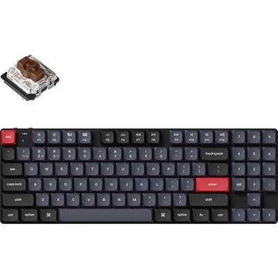 Геймърска Механична клавиатура Keychron K13 Pro TKL Low Profile Gatheron Brown Switch - RGB Backlight, Aluminium Frame