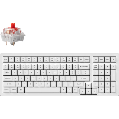 Геймърска Механична клавиатура Keychron K4 Pro White Hot-Swappable Full-Size K Pro Red Switch RGB LED