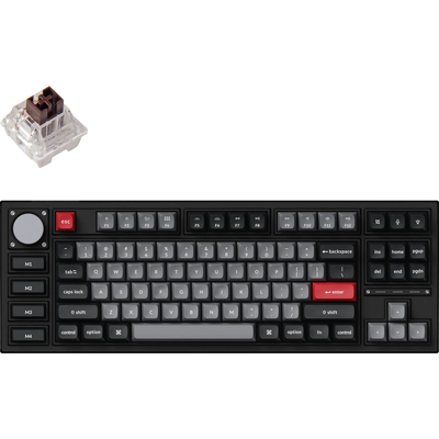 Геймърска Механична клавиатура Keychron Q3 Pro Carbon Black TKL K Pro Brown Switch RGB LED PBT