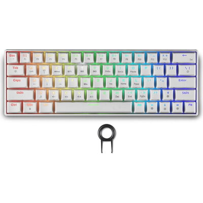 Геймърска безжична клавиатура Spartan Gear Pegasus 2 RGB White