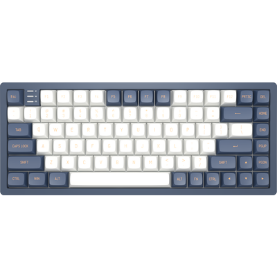 Геймърскa механична клавиатура Dark Project KD83A Ivory/Navy Blue RGB 75% - G3MS Sapphire Switches, PBT