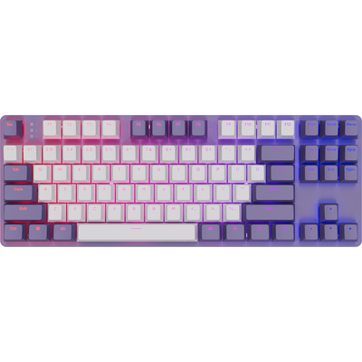 Геймърскa механична клавиатура Dark Project KD87A Violet - G3MS Sapphire Switches, RGB, PBT Keycaps