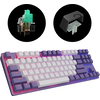 Геймърскa механична клавиатура Dark Project KD87A Violet - G3MS Sapphire Switches, RGB, PBT Keycaps
