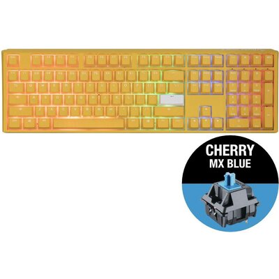 Геймърскa механична клавиатура Ducky One 3 Yellow Full-Size, Cherry MX Blue