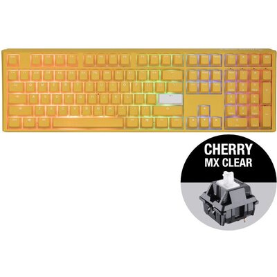 Геймърскa механична клавиатура Ducky One 3 Yellow Full-Size, Cherry MX Clear