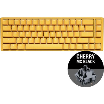 Геймърскa механична клавиатура Ducky One 3 Yellow SF 65%, Cherry MX Black