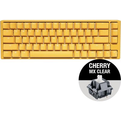 Геймърскa механична клавиатура Ducky One 3 Yellow SF 65%, Cherry MX Clear