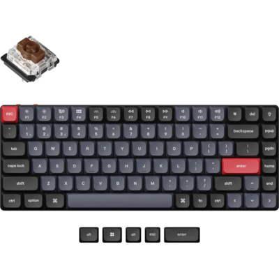 Геймърска механична клавиатура Keychron K3 Pro QMK/VIA Hot-Swappable Gateron Low Profile Brown Switch, RGB Backlight