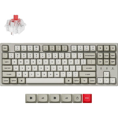 Геймърска Механична клавиатура Keychron C1 Pro 8K QMK - Super Red Switch