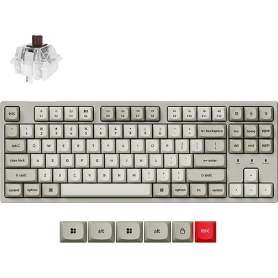 Геймърска Механична клавиатура Keychron C1 Pro 8K QMK - Super Brown Switch