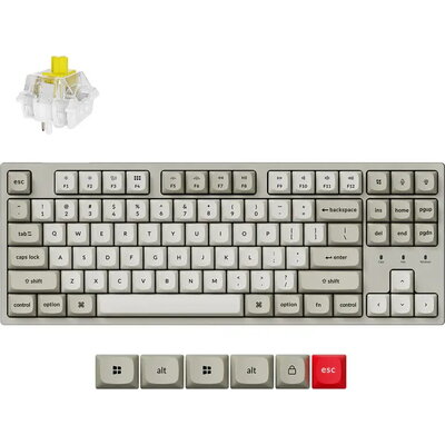 Геймърска Механична клавиатура Keychron C1 Pro 8K QMK - Super Banana Switch