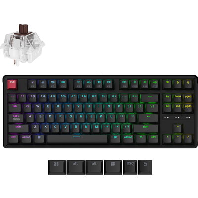 Геймърска Механична клавиатура Keychron C3 Pro 8K QMK - Super Brown Switch, Hot-Swappable, RGB