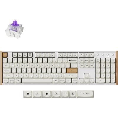 Геймърска безжична Механична клавиатура Keychron K10 HE Magnetic Switch - White Special Edition