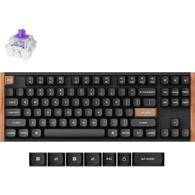 Геймърска Механична клавиатура Keychron K8 HE Magnetic Switch - Black Special Edition