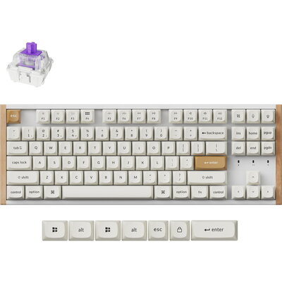 Геймърска Механична клавиатура Keychron K8 HE Magnetic Switch - White Special Edition