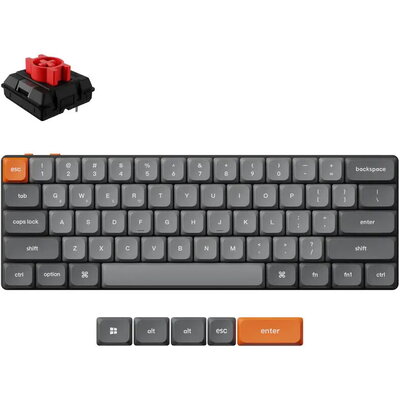Геймърска Механична клавиатура Keychron K9 Max QMK HS 60% Keychron Milk POM Switch Red RGB