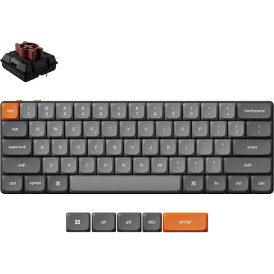 Геймърска Механична клавиатура Keychron K9 Max QMK HS 60% Keychron Milk POM Switch Brown RGB