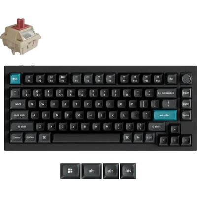 Безжична механичка клавиатура Keychron Q1 Ultra 8K Black - Silk POM Switch Red