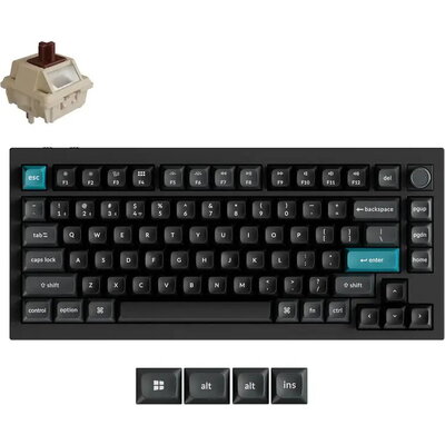 Безжична механичка клавиатура Keychron Q1 Ultra 8K Black - Silk POM Switch Brown