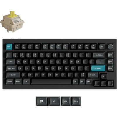 Безжична механичка клавиатура Keychron Q1 Ultra 8K Black - Silk POM Switch Banana
