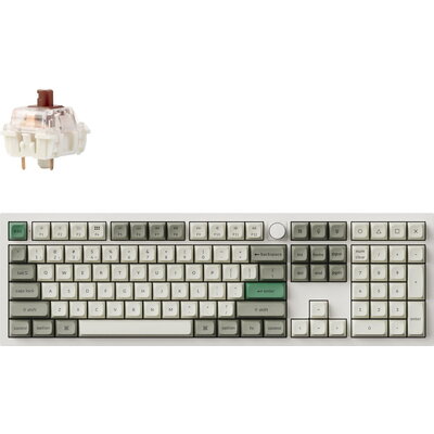 Безжична механичка клавиатура Keychron Q6 MAX Gateron Jupiter Brown Switch - Shell White